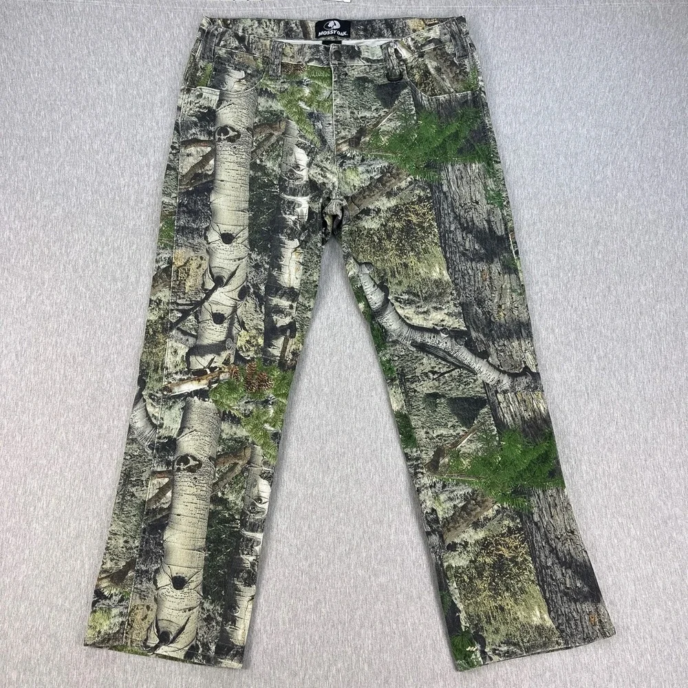 Mossy Oak Camo Stretch Jeans Mens 38x32 Mo Mountain Country 5-Pocket Hunting